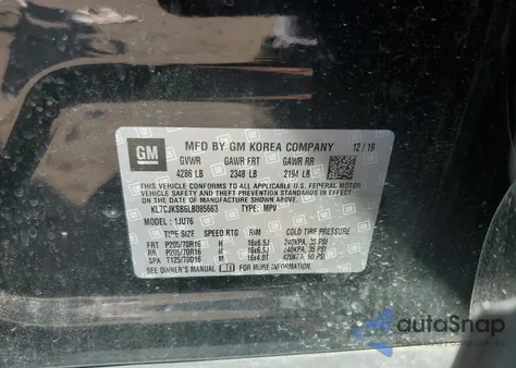 2020 Chevrolet Trax Ls from USA, damaged, VIN KL7CJKSB6LB085663